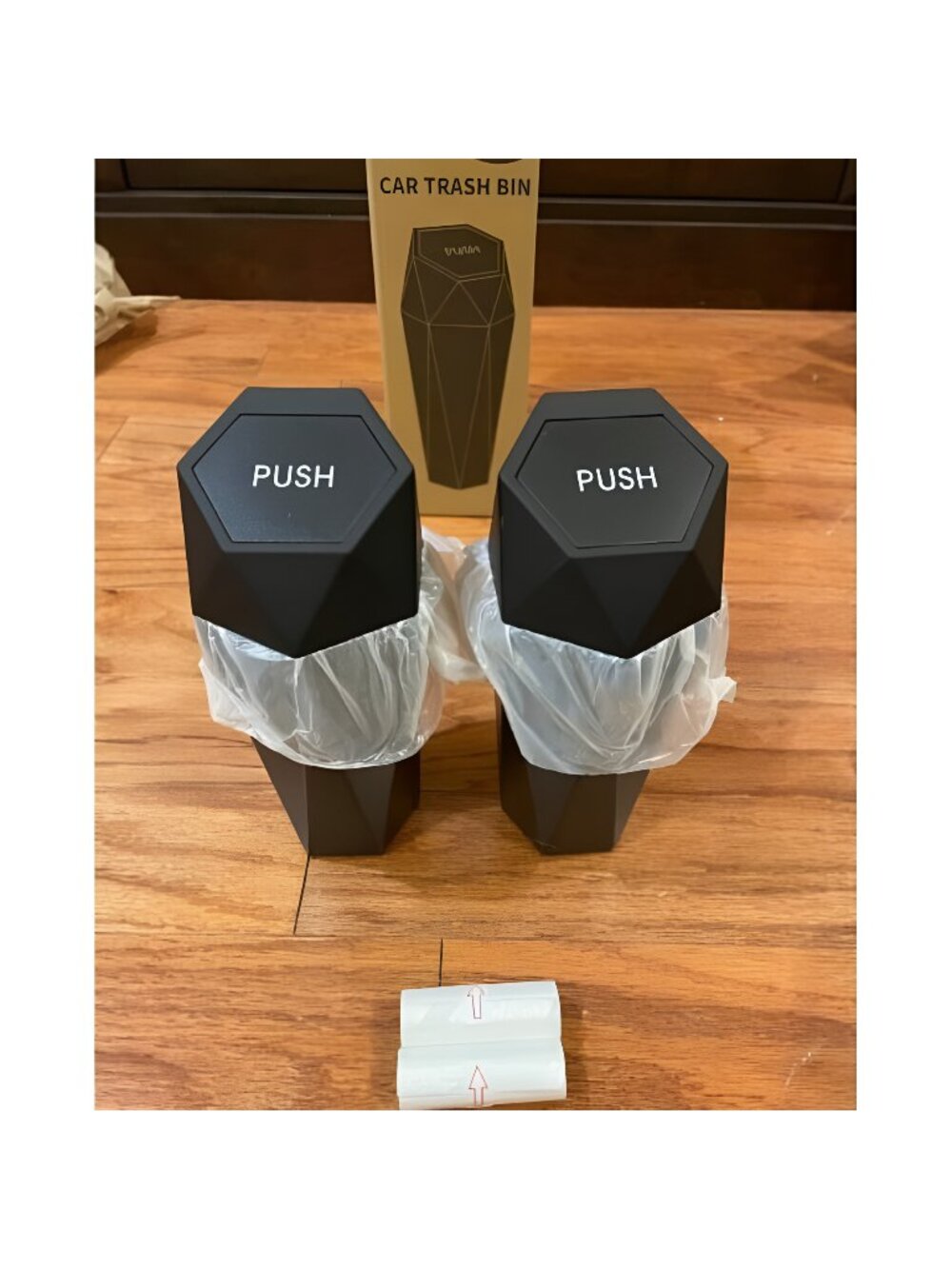 Car Trash Can with Lid - 2 Pack, Mini Essential Car Accessories for Interior